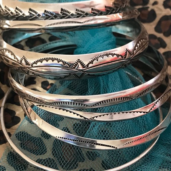 Native American Sterling bangles - Picture 4 of 15